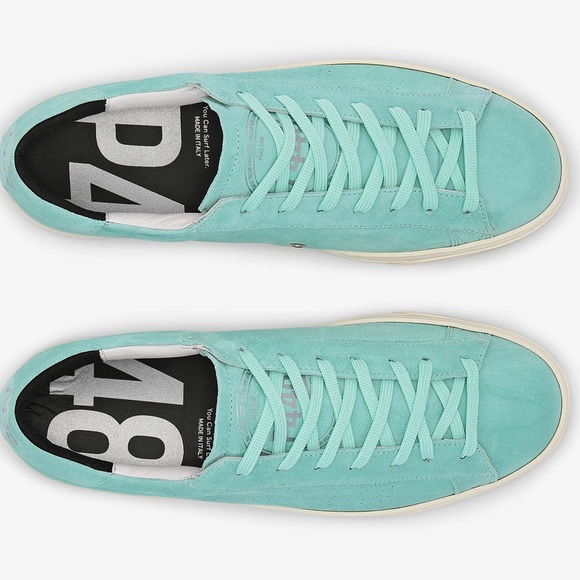 NWT P448 Jack Suede Low Top Sneaker (Women) Aqua P448 size 37 - Picture 14 of 16